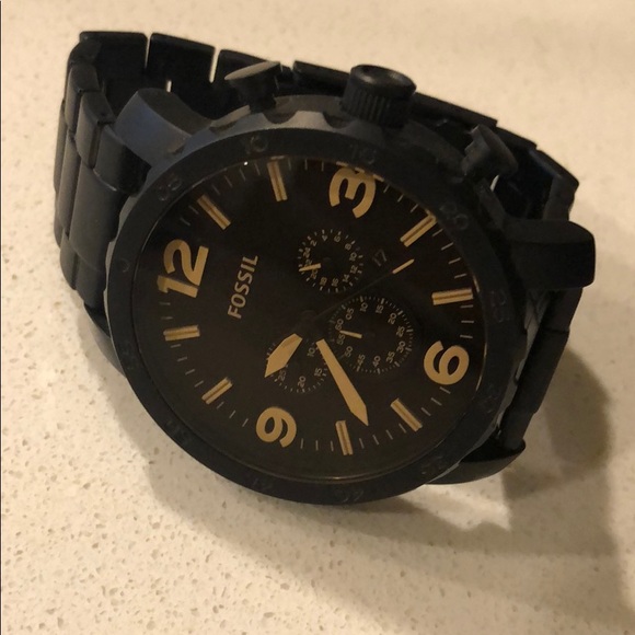 Nate Chronograph Black Stainless Steel Watch - Picture 1 of 3